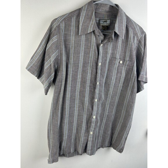 Horny Toad Button Up Shirt Men's Sz S Gray Blue Organic Cotton Casual Outdoor - Picture 3 of 7